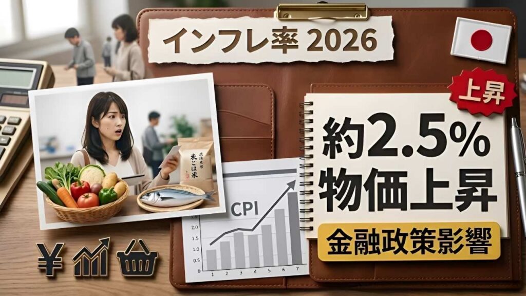 2026年日本のインフレ率2.5%|生活への影響と金融政策の課題と展望