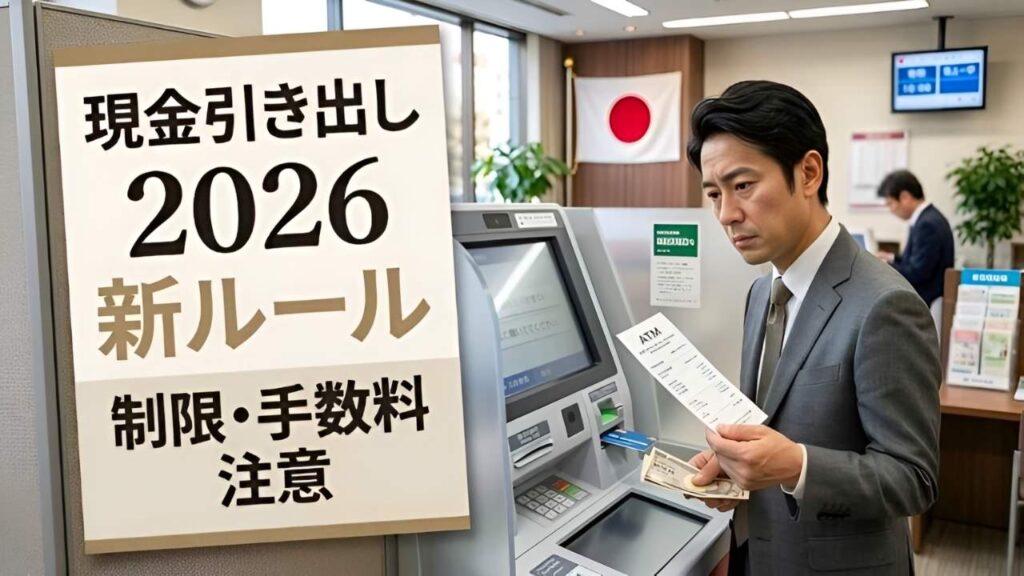 2026年日本のATM利用改革|新しい現金引き出し限度額と銀行手数料変更の全解説