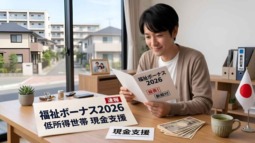 2026年日本の社会保障改革｜福祉ボーナスで低所得世帯に支給される現金支援の全貌